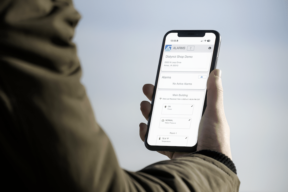 Barn Alarm app dashboard